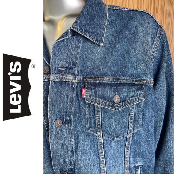 Levi’s Men’s Jean Jacket Red Tab Trucker Denim Jacket Size XL - Picture 8 of 12